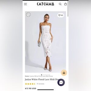 Catchall Dress - Size: L - White overlay